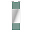 Porte de placard coulissante avec miroir vert de gris avec cadre blanc GoodHome Arius H. 248,5 x L. 77.2 cm