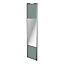 Porte de placard coulissante avec miroir vert de gris profil gris GoodHome Arius H. 248,5 x L. 62.2 cm + amortisseurs