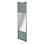 Porte de placard coulissante avec miroir vert de gris profil gris GoodHome Arius H. 248,5 x L. 92.2 cm + amortisseurs