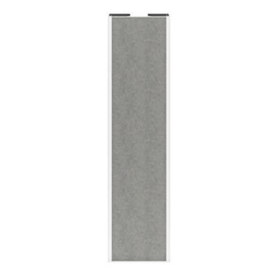 Porte de placard coulissante béton profil blanc GoodHome Arius H. 248,5 x L. 62.2 cm + amortisseurs