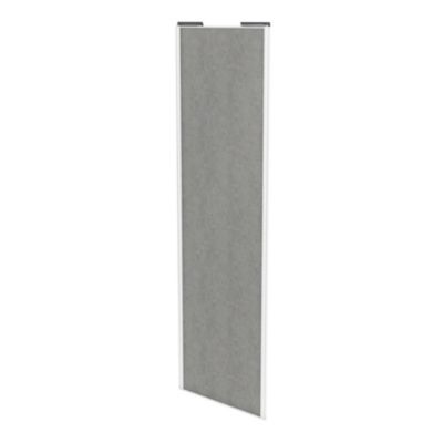 Porte de placard coulissante béton profil blanc GoodHome Arius H. 248,5 x L. 77.2 cm + amortisseurs