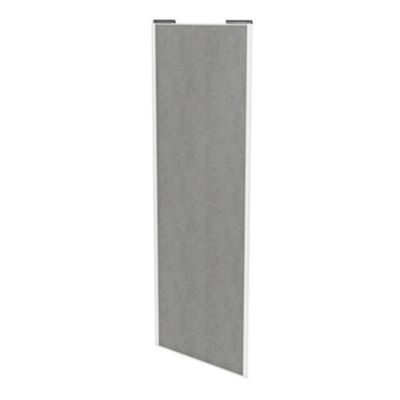 Porte de placard coulissante béton profil blanc GoodHome Arius H. 248,5 x L. 92.2 cm + amortisseurs