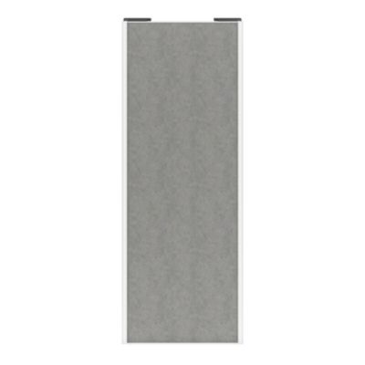 Porte de placard coulissante béton profil blanc GoodHome Arius H. 248,5 x L. 92.2 cm + amortisseurs