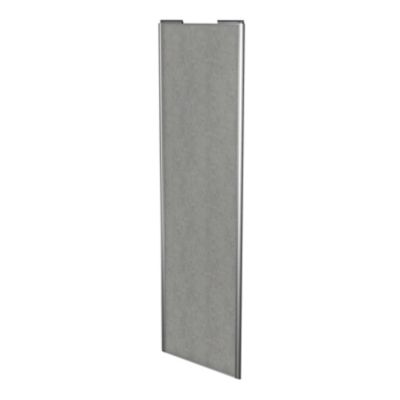 Porte de placard coulissante béton profil gris GoodHome Arius H. 248,5 x L. 77.2 cm + amortisseurs