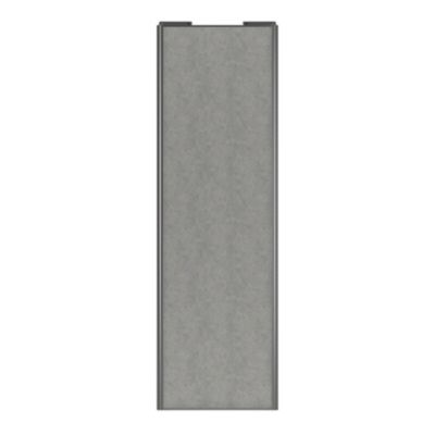 Porte de placard coulissante béton profil gris GoodHome Arius H. 248,5 x L. 77.2 cm + amortisseurs