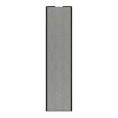 Porte de placard coulissante béton profil noir GoodHome Arius H. 248,5 x L. 62.2 cm + amortisseurs
