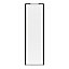 Porte de placard coulissante blanc avec cadre noir GoodHome Arius H. 248,5 x L. 77.2 cm