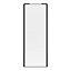 Porte de placard coulissante blanc avec cadre noir GoodHome Arius H. 248,5 x L. 92.2 cm