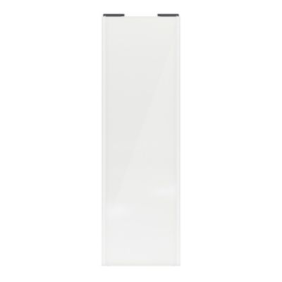Porte de placard coulissante blanc brillant profil blanc GoodHome Arius H. 248,5 x L. 77.2 cm + amortisseurs