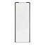Porte de placard coulissante blanc brillant profil gris GoodHome Arius H. 248,5 x L. 92.2 cm + amortisseurs