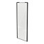 Porte de placard coulissante blanc brillant profil noir GoodHome Arius H. 248,5 x L. 92.2 cm + amortisseurs