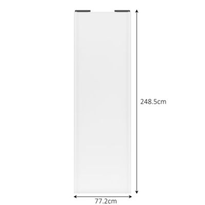 Porte de placard coulissante blanc profil blanc GoodHome Arius H. 248,5 x L. 77.2 cm + amortisseurs