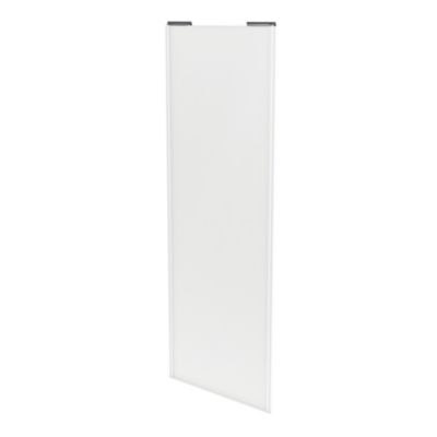 Porte de placard coulissante blanc profil blanc GoodHome Arius H. 248,5 x L. 92.2 cm + amortisseurs