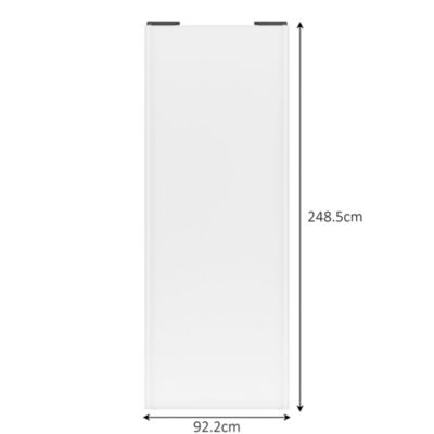 Porte de placard coulissante blanc profil blanc GoodHome Arius H. 248,5 x L. 92.2 cm + amortisseurs