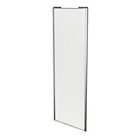 Porte de placard coulissante blanc profil gris GoodHome Arius H. 248,5 x L. 92.2 cm + amortisseurs