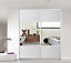 Porte de placard coulissante blanche miroir Form Valla 77,2 x 247,5 cm