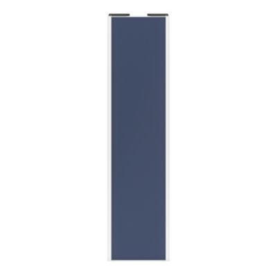 Porte de placard coulissante bleu profil blanc GoodHome Arius H. 248,5 x L. 62.2 cm + amortisseurs