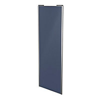 Porte de placard coulissante bleu profil gris GoodHome Arius H. 248,5 x L. 92.2 cm + amortisseurs