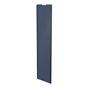 Porte de placard coulissante bleu profil noir GoodHome Arius H. 248,5 x L. 62.2 cm + amortisseurs