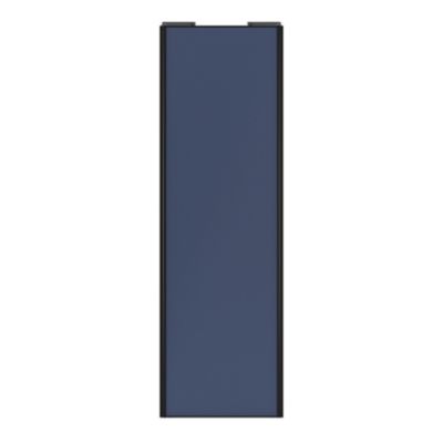 Porte de placard coulissante bleu profil noir GoodHome Arius H. 248,5 x L. 92.2 cm + amortisseurs