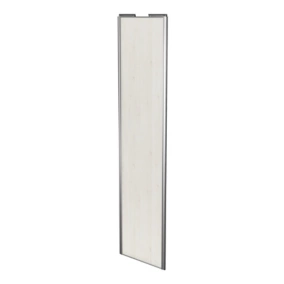 Porte de placard coulissante bois nordique profil gris GoodHome Arius H. 248,5 x L. 62.2 cm + amortisseurs