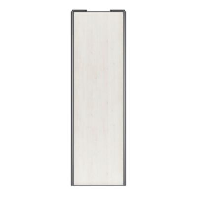 Porte de placard coulissante bois nordique profil gris GoodHome Arius H. 248,5 x L. 77.2 cm + amortisseurs