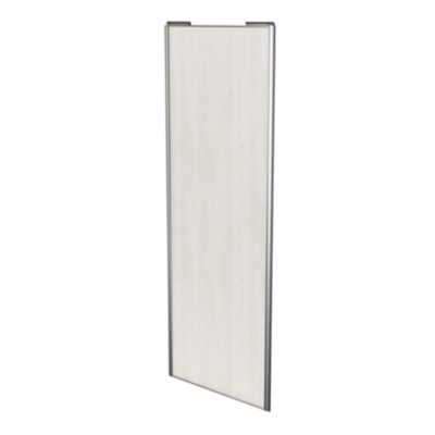 Porte de placard coulissante bois nordique profil gris GoodHome Arius H. 248,5 x L. 92.2 cm + amortisseurs