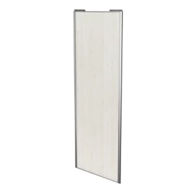 Porte de placard coulissante bois nordique profil gris GoodHome Arius H. 248,5 x L. 92.2 cm + amortisseurs