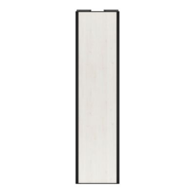Porte de placard coulissante bois nordique profil noir GoodHome Arius H. 248,5 x L. 62.2 cm + amortisseurs