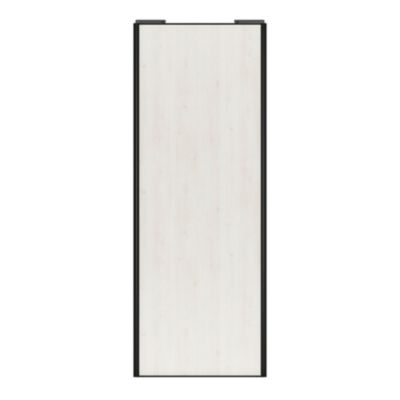 Porte de placard coulissante bois nordique profil noir GoodHome Arius H. 248,5 x L. 92.2 cm + amortisseurs