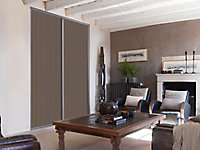 Porte de placard coulissante décor bois foncé Form Valla 92,2 x 247,5 cm