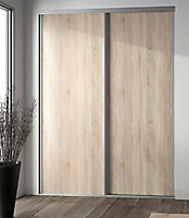 Porte de placard coulissante décor chêne clair Form Valla 92,2 x 247,5 cm