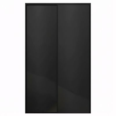 Porte de placard coulissante décor noir 120 x 250 cm vendue par 2