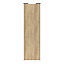 Porte de placard coulissante effet chêne brut avec cadre blanc GoodHome Arius H. 248,5 x L. 77.2 cm