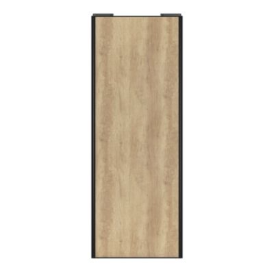Porte de placard coulissante effet chêne brut profil noir GoodHome Arius H. 248,5 x L. 92.2 cm + amortisseurs