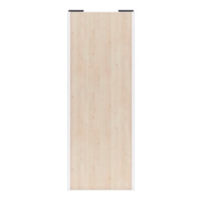 Porte de placard coulissante effet chêne clair profil blanc GoodHome Arius H. 248,5 x L. 92.2 cm + amortisseurs