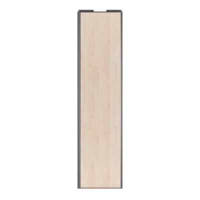 Porte de placard coulissante effet chêne clair profil gris GoodHome Arius H. 248,5 x L. 62.2 cm + amortisseurs