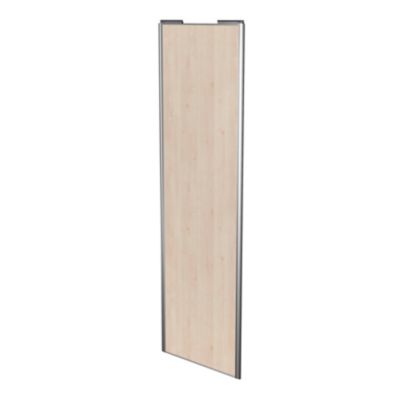 Porte de placard coulissante effet chêne clair profil gris GoodHome Arius H. 248,5 x L. 77.2 cm + amortisseurs
