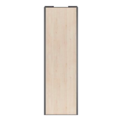 Porte de placard coulissante effet chêne clair profil gris GoodHome Arius H. 248,5 x L. 77.2 cm + amortisseurs