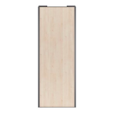 Porte de placard coulissante effet chêne clair profil gris GoodHome Arius H. 248,5 x L. 92.2 cm + amortisseurs
