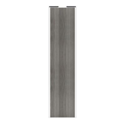 Porte de placard coulissante effet chêne grisé profil blanc GoodHome Arius H. 248,5 x L. 62.2 cm + amortisseurs