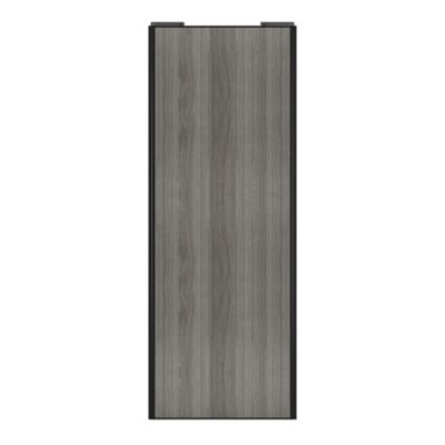Porte de placard coulissante effet chêne grisé profil noir GoodHome Arius H. 248,5 x L. 92.2 cm + amortisseurs