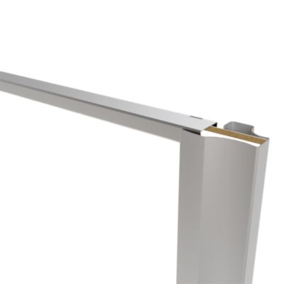 Porte de placard coulissante effet chêne profil acier gris GoodHome Arius H.248,5 x L.77,2 cm + amortisseurs