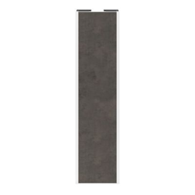 Porte de placard coulissante gris antique profil blanc GoodHome Arius H. 248,5 x L. 62.2 cm + amortisseurs