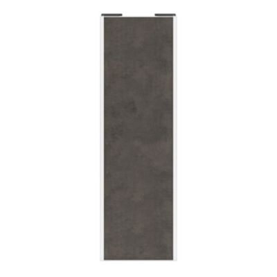 Porte de placard coulissante gris antique profil blanc GoodHome Arius H. 248,5 x L. 77.2 cm + amortisseurs