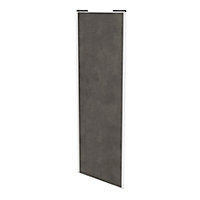 Porte de placard coulissante gris antique profil blanc GoodHome Arius H. 248,5 x L. 92.2 cm + amortisseurs