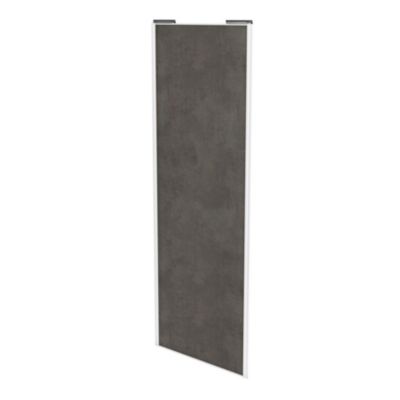 Porte de placard coulissante effet chêne clair profil gris GoodHome Arius  H. 248,5 x L. 62.2 cm + amortisseurs