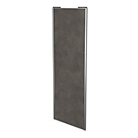 Porte de placard coulissante gris antique profil gris GoodHome Arius H. 248,5 x L. 92.2 cm + amortisseurs