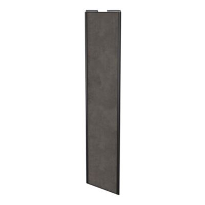 Porte de placard coulissante gris antique profil noir GoodHome Arius H. 248,5 x L. 62.2 cm + amortisseurs