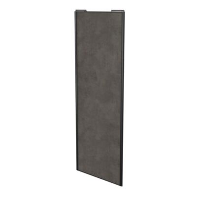 Porte de placard coulissante gris antique profil noir GoodHome Arius H. 248,5 x L. 92.2 cm + amortisseurs